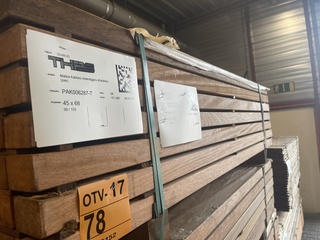 Ca. 98x Angelim Pedra regels , 45x68mm, lengte 155cm